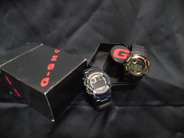 G-SHOCK CASIO ジーショック カシオ 腕時計 タフネス 2276 G-2111 ブラック x ゴールド おまけジャンク 2261 GL110 箱 ケース 東京 日本