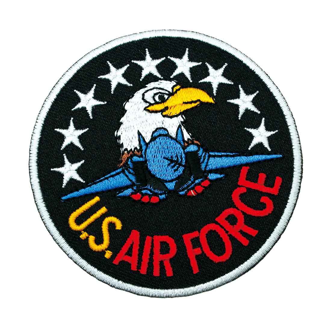 アイロンワッペン US AIR FORCE エアフォース ミリタリー コンドル 軍物 簡単貼り付け アップリケ 刺繍 裁縫 _画像1