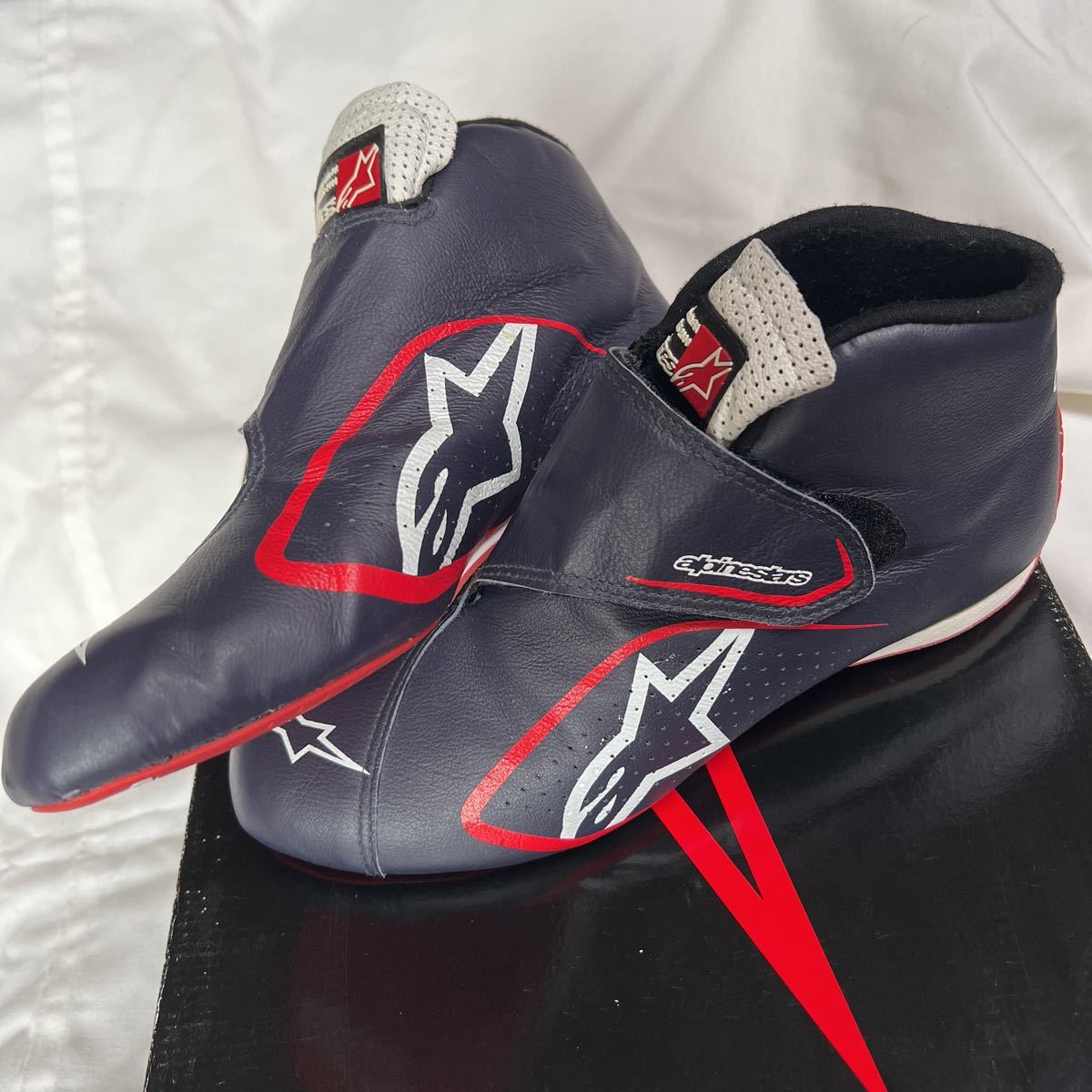 【美品】 SUPERMONO SHOES (2716015) 9.5 26.5 NAVY WHITE RED ☆alpinestars/アルパインスターズ_画像2