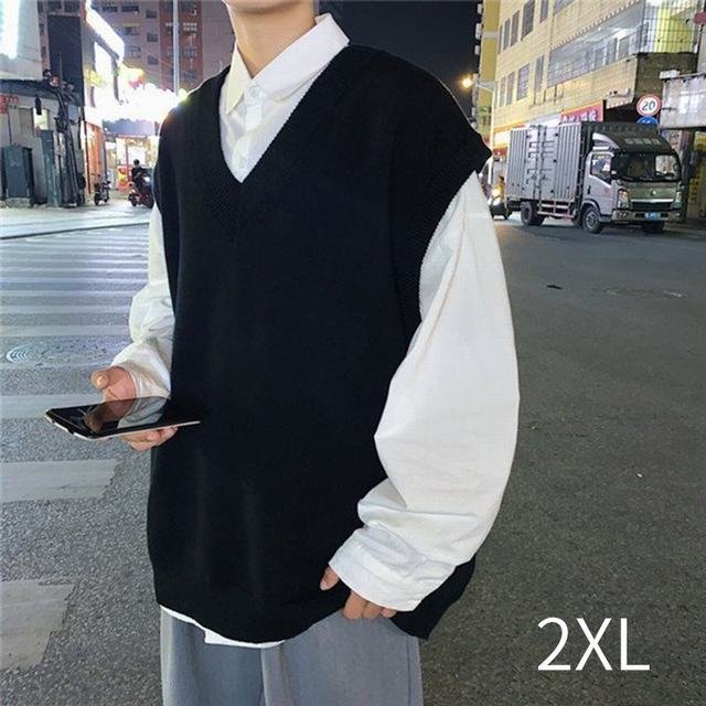 セーター ベスト メンズ ニットベスト フォーマル 紳士服 スーツ V