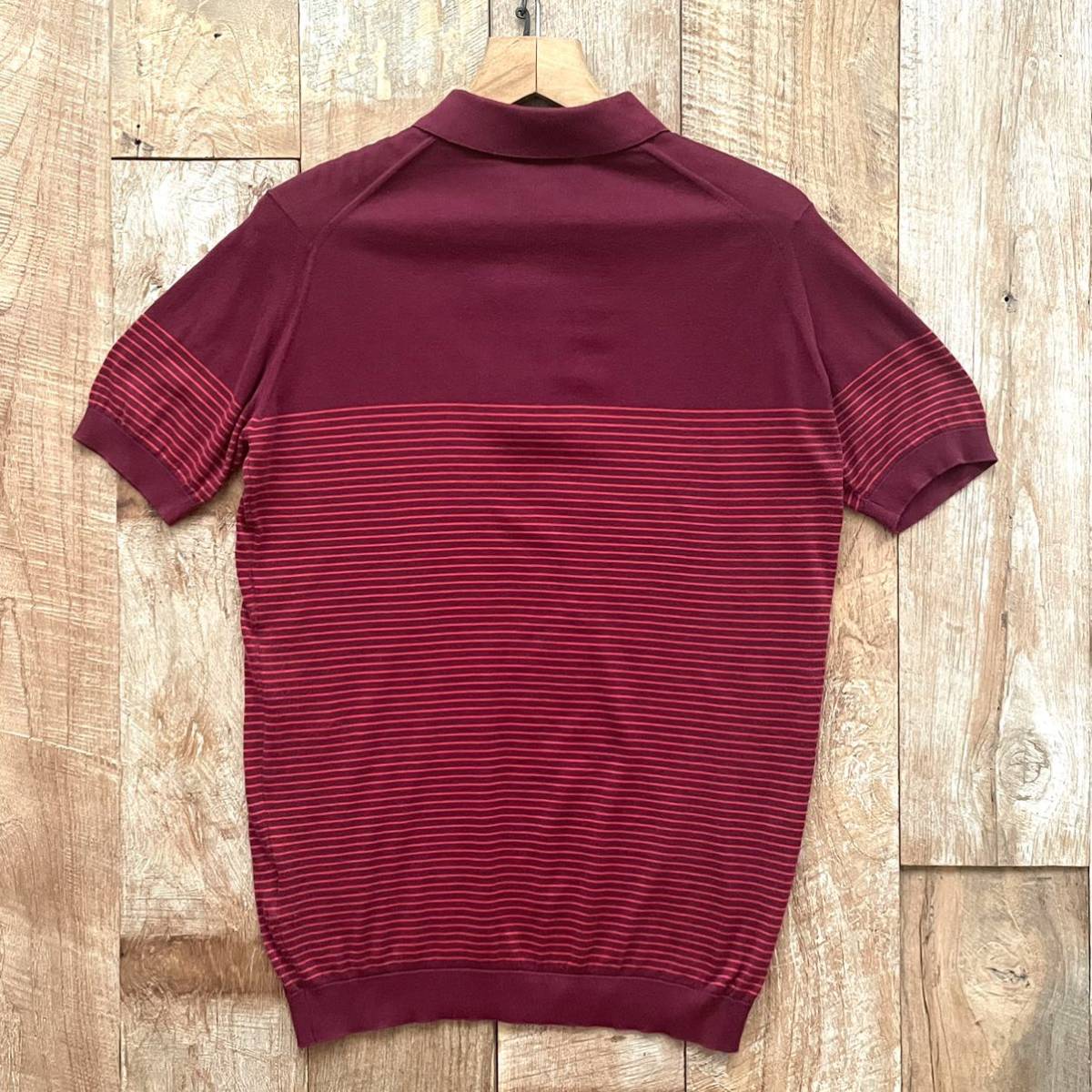 美品】JOHN SMEDLEY ジョンスメドレー 春夏 コットン ニット