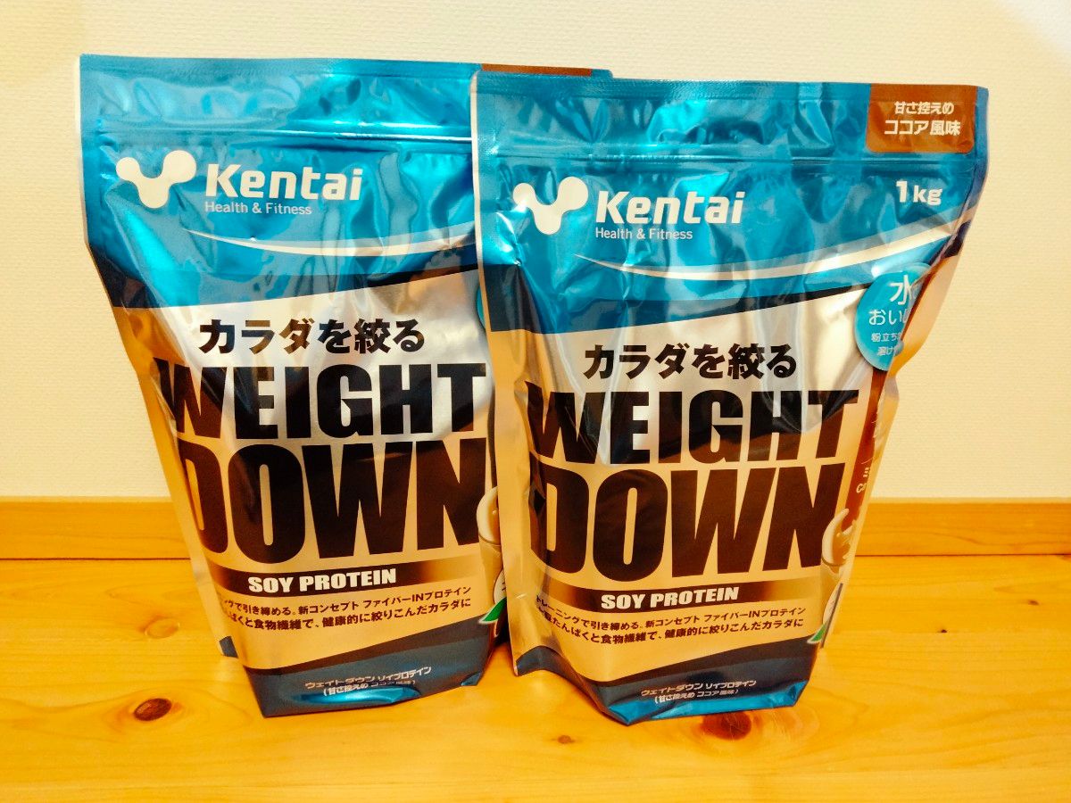 Kentai(ケンタイ) ウェイトダウン ソイプロテイン ココア風味　1kg×2個セット