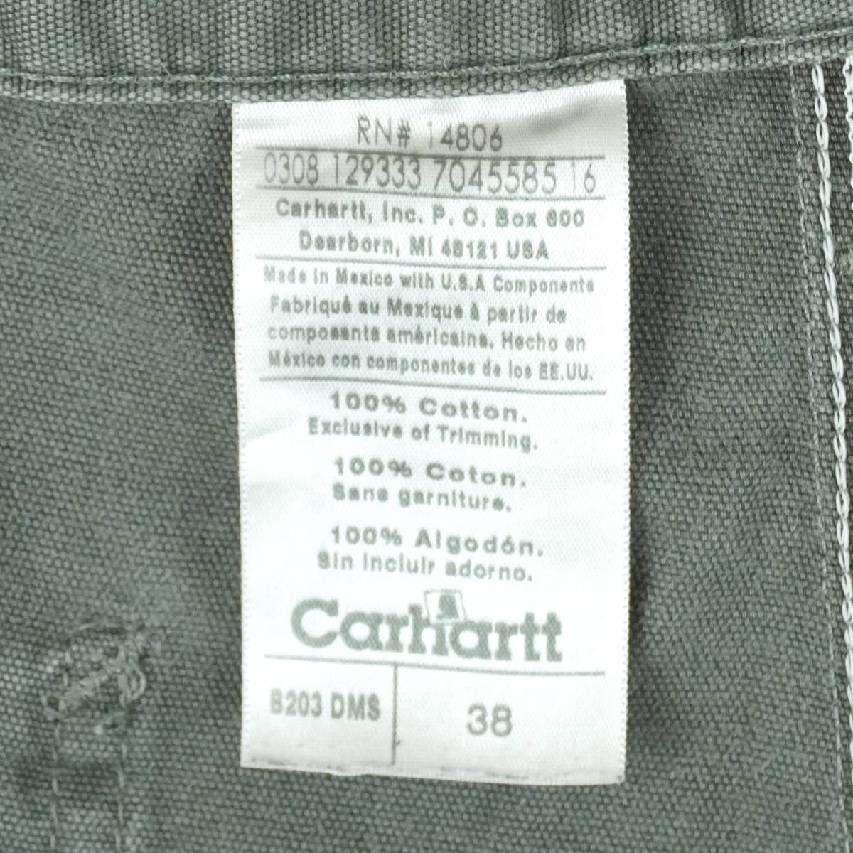 Carhartt Hamilton SHORT PANT 10Inch W38 カーハート ハミルトン ショートパンツ ダック キャンバスショーツ 短パン