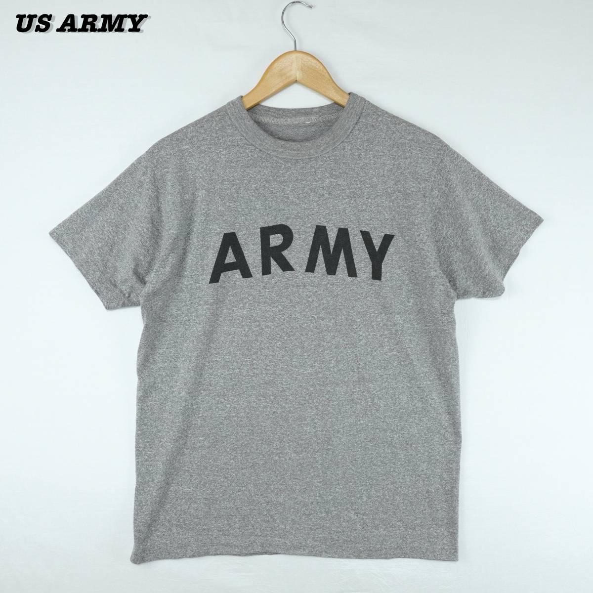 US ARMY T-Shirts 1990s SMALL T189 アメリカ軍 Tシャツ バインダーネック 1990年代_画像1