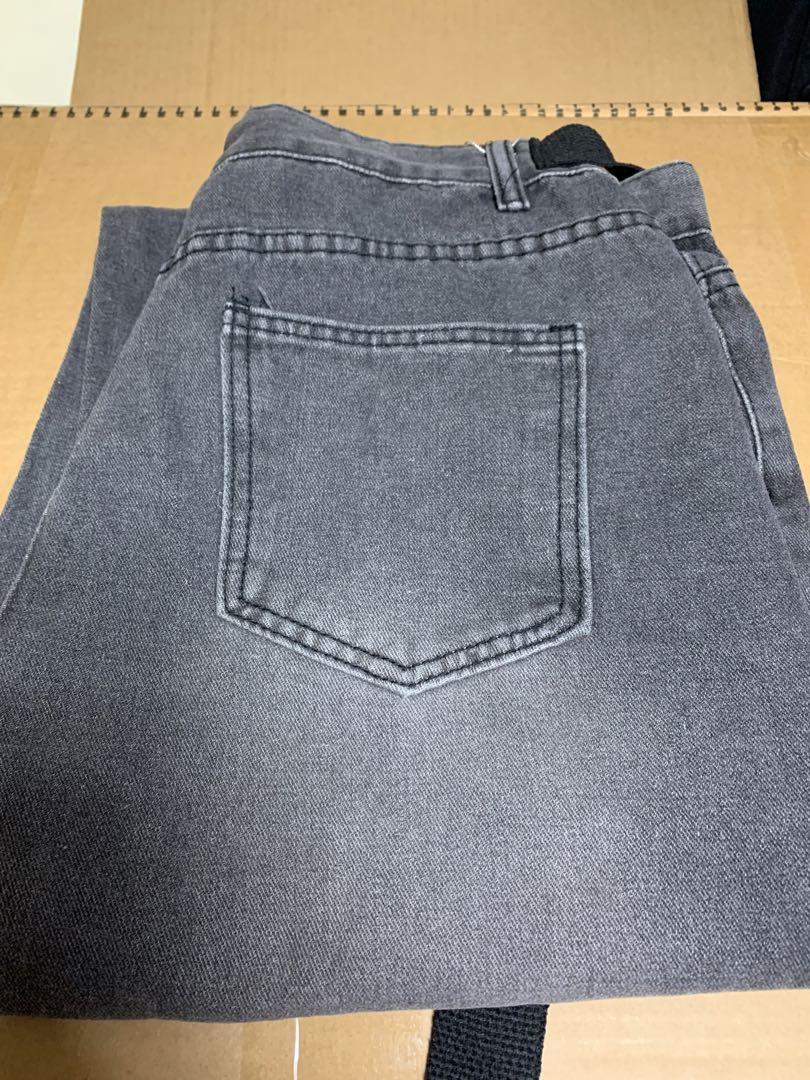  Easy strut Denim jeans L dark gray unisex new goods 