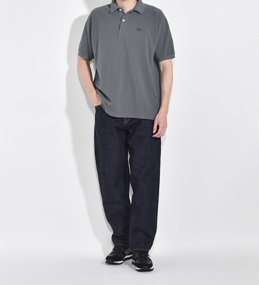 送料無料 定価1.7万 新品 SCYE BASICS Cotton Pique Polo Shirt 38 グレー 日本製 サイ ベーシックス ポロシャツ_画像10