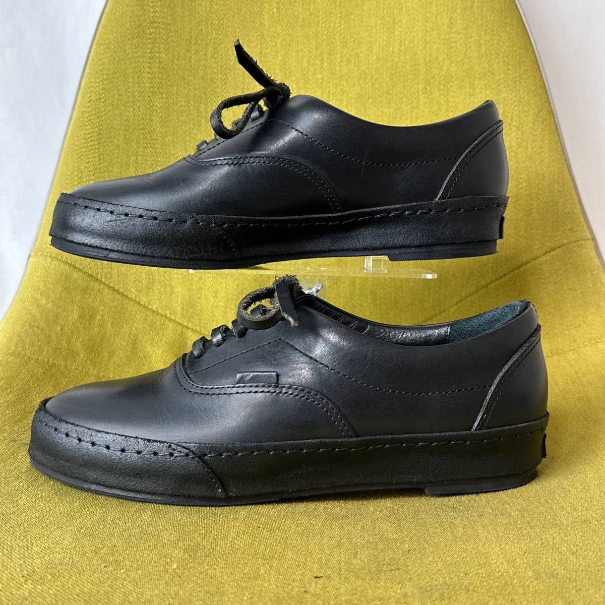 美品 Hender Scheme エンダースキーマ m.i.p.-04 black VANS エラ型 オールレザースニーカー 3 日本製 25.5 26.0相当 シューズ_画像4