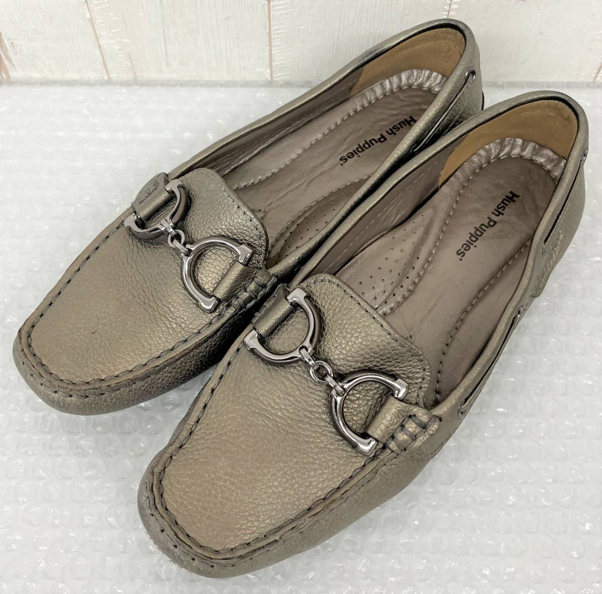 HUSH PUPPIES is shupapi-* driving shoes Loafer sneakers USA 6M size(23cm) * gun metallic series Schic adult on goods 