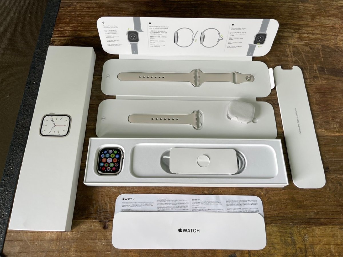 Apple Watch Series 7 GPSモデル 41mm MKMY3J/A A2473 スターライト