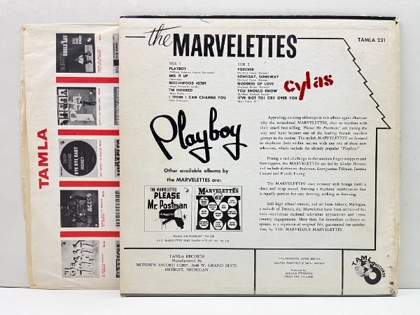 良好!! US 完全オリジナル【1st 地球儀 白ラベ MONO】MARVELETTES Playboy ('62 Tamla) マーヴェレッツ／プレイボーイ 米 初版 White Globe_画像2