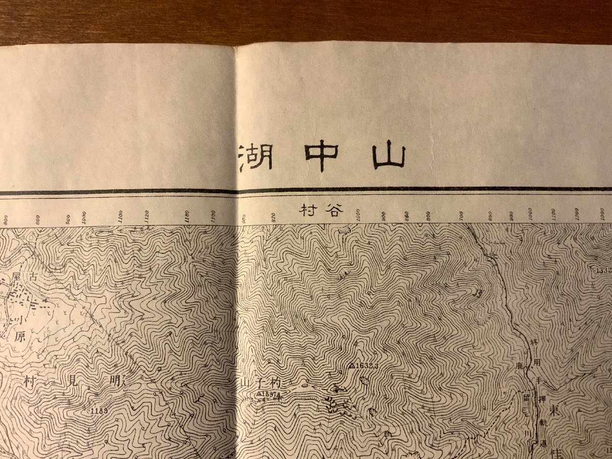 RR-3596 ■送料込■ 山中湖 山梨県 富士五湖 地図 古地図 古書 古文書 地理 印刷物 昭和5年5月 縦46cm 横58cm レトロ/くKAらの画像2