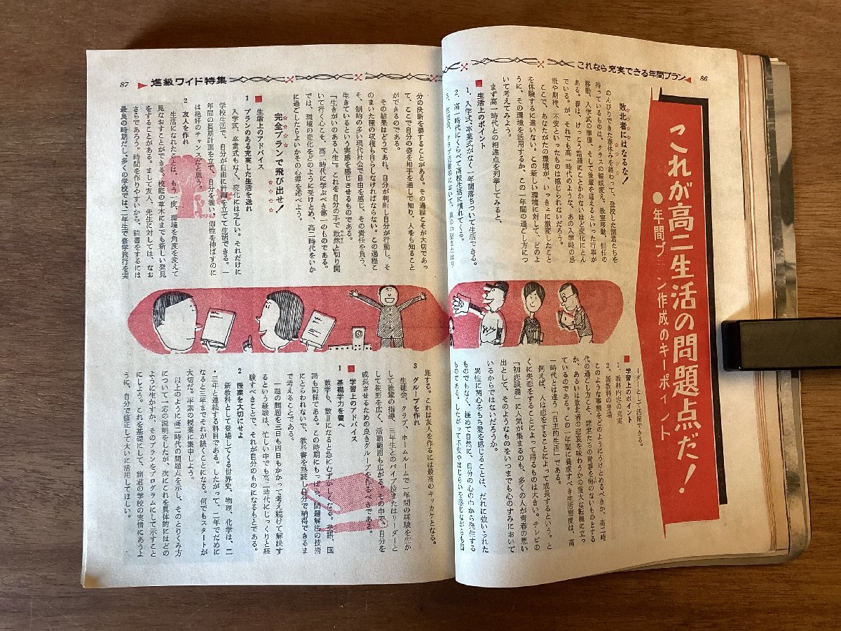 BB-5829■送料込■高二時代 進級お祝い特大号 月刊 学習 学生 本 古本 雑誌 旺文社 印刷物 昭和43年4月 406P/くOKら_画像6