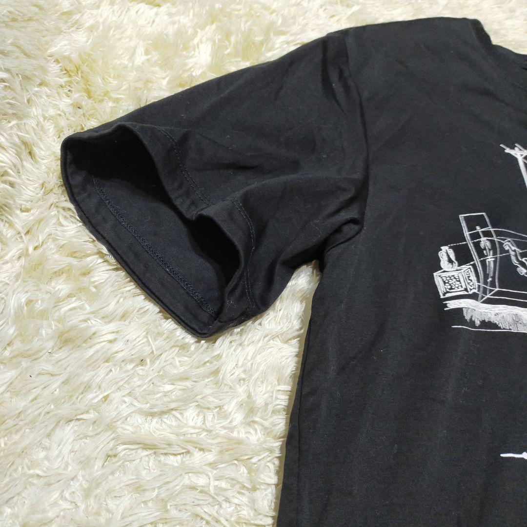 近年モデル アンリアレイジ アングルプリントシャツ ブラック 黒 カットソー トップス 半袖 ANREALAGE モード Tシャツ カジュアル