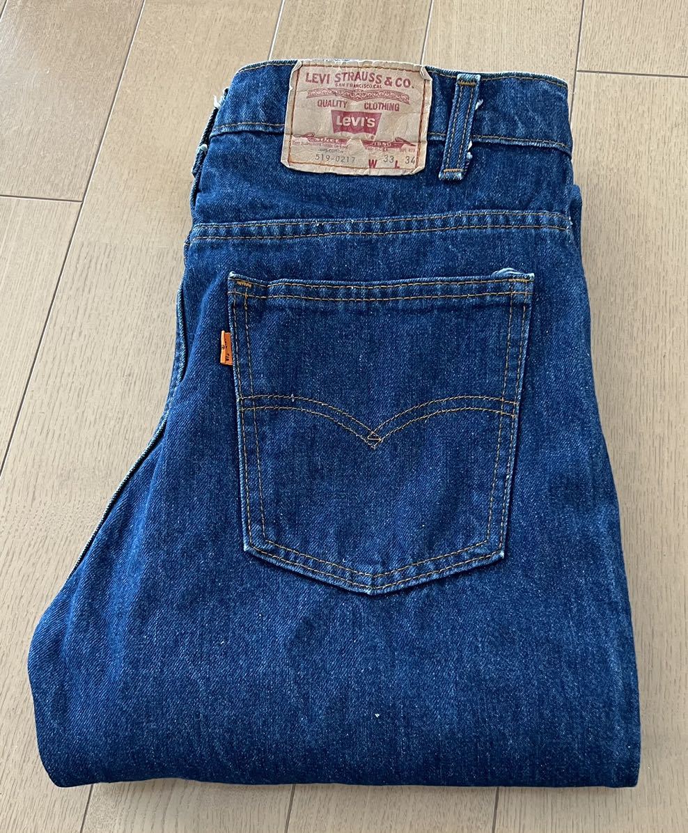 日本未入荷 【濃紺】Levi'sリーバイス80年代 519 DENIM ビックE 70年代