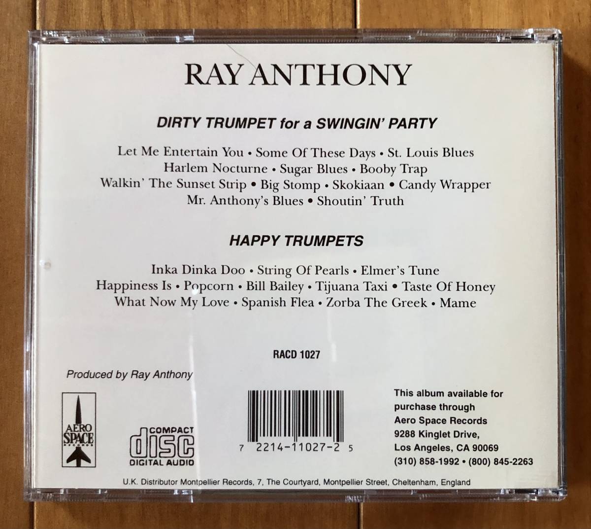CD-June / Aero Space Records / Ray Anthony / Dirty Trumpet / Happy Trumpets / Racd 1027_画像2
