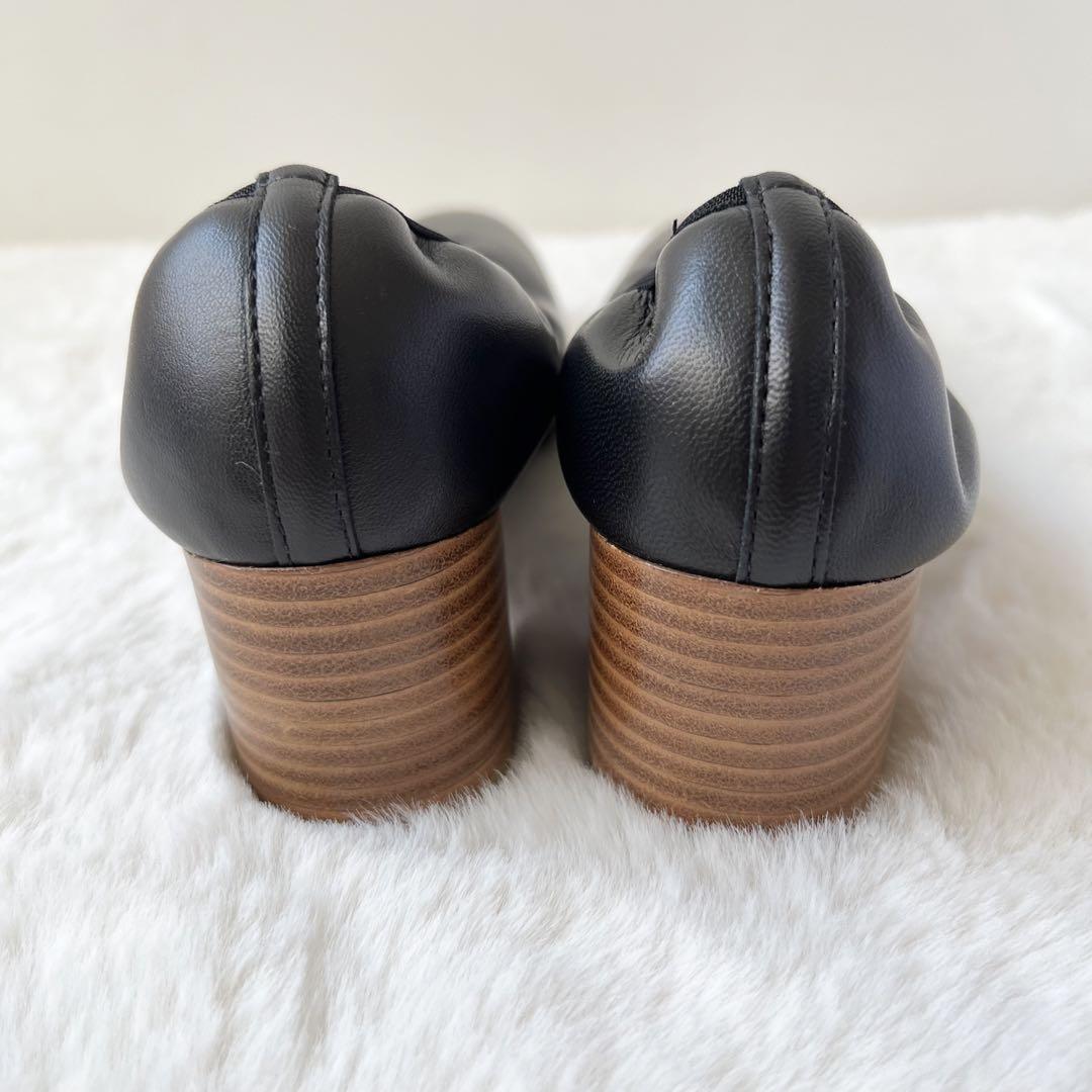 22.7cm 試着程度 repetto レペット LIZY パンプス ヒール ブラック 36 黒 バレエシューズ ローファー 革靴