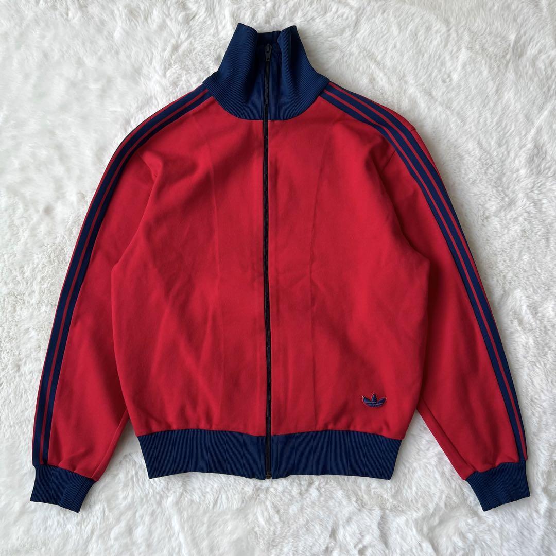 人気定番 70's 美品 adidas レッド 赤 トラックジャケット アディダス