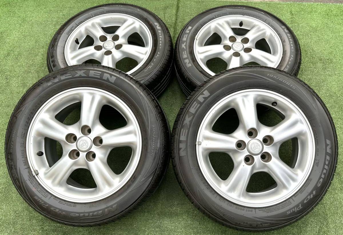 トヨタ 純正 15インチ ホイール＆ラジアルタイヤ 2020年製 195/60R15 4本セット★コロナ カルディナ プリウス等に_画像9