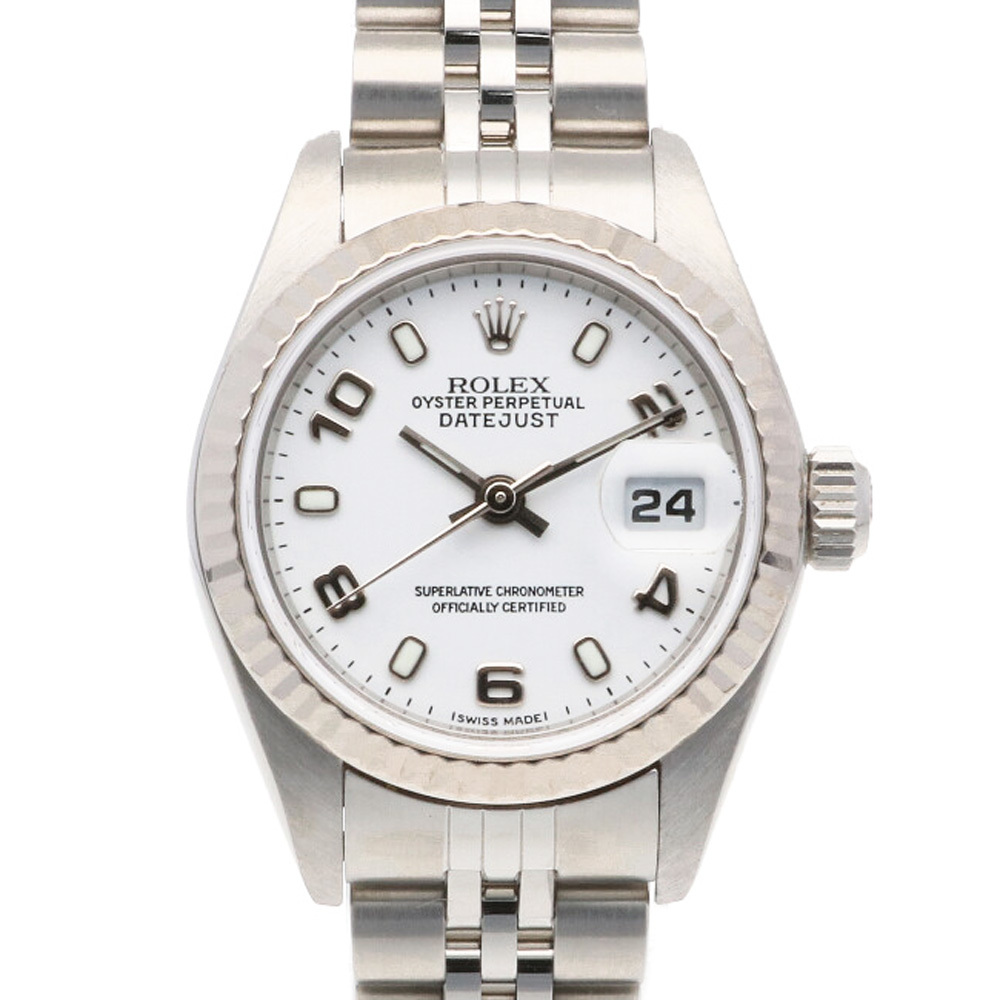 ROLEX ロレックス SS K18WG 腕時計 F番 2003～2004年式 デイトジャスト ステンレススチール K18ホワイトゴールド 79174【SH】 中古
