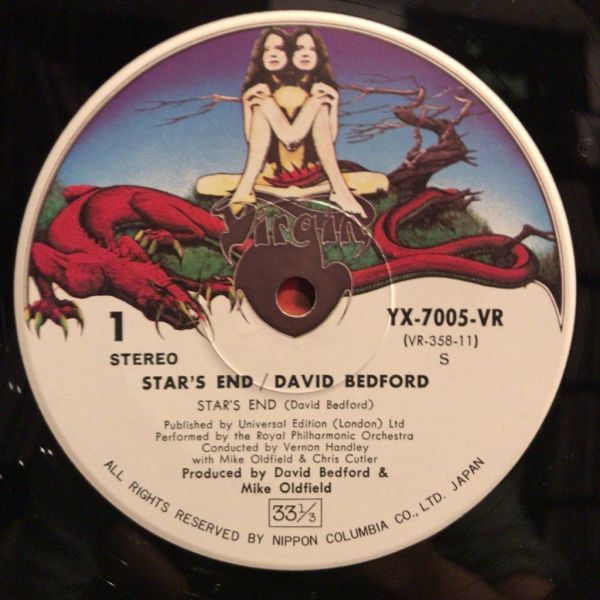 David Bedford - Star's End 1974国内盤LP　YX-7005-VR_画像2
