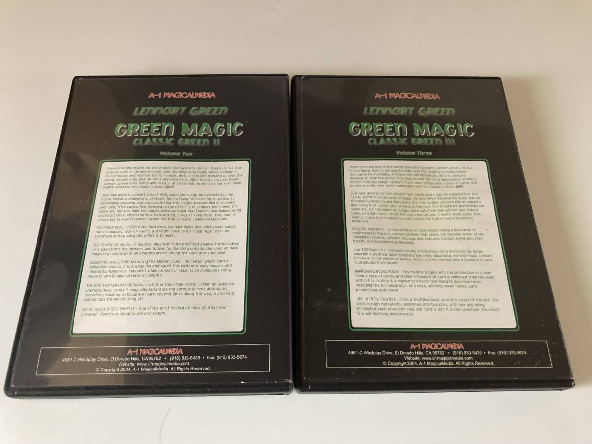 海外盤DVD「Lennart Green　GREEN　MAGIC　Vol.2・Vol.3」2本セット　レナート・グリーン　手品　マジック_画像5