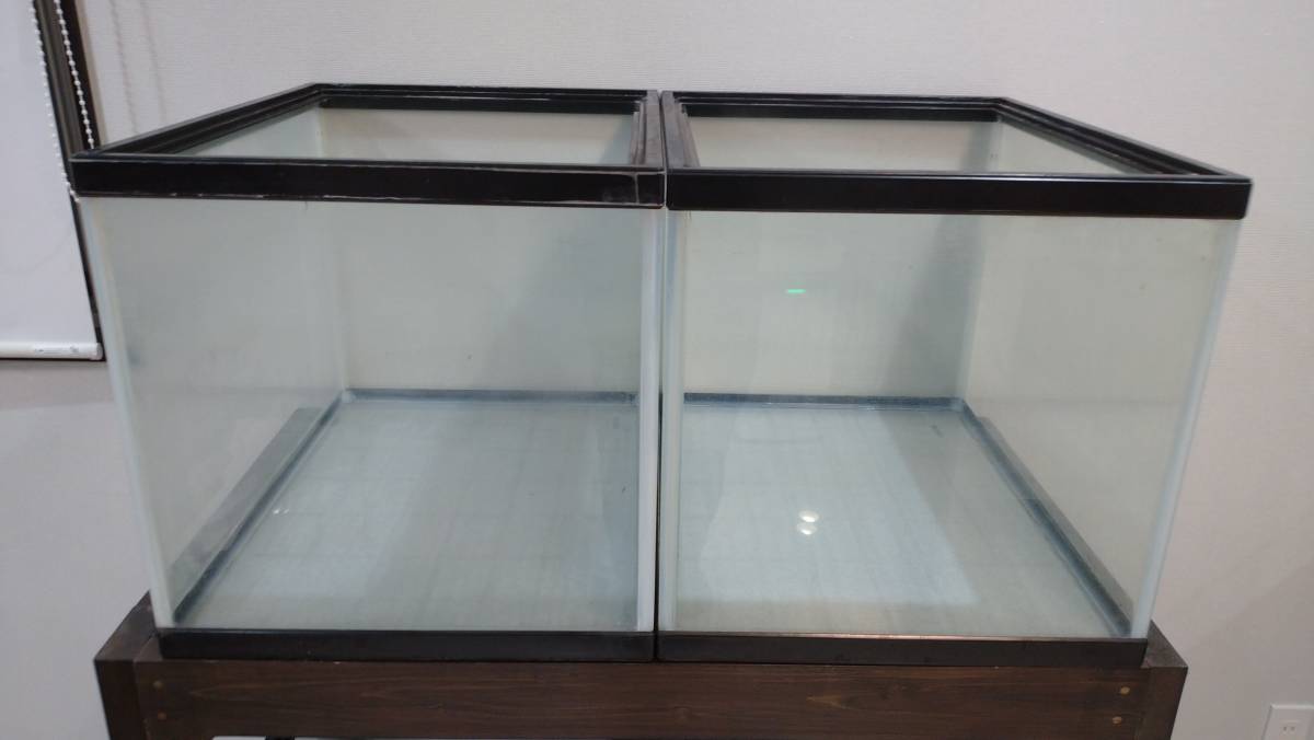 ガラス水槽（60×45）4個と木製水槽台 引き取り限定(60cm～)｜売買され 