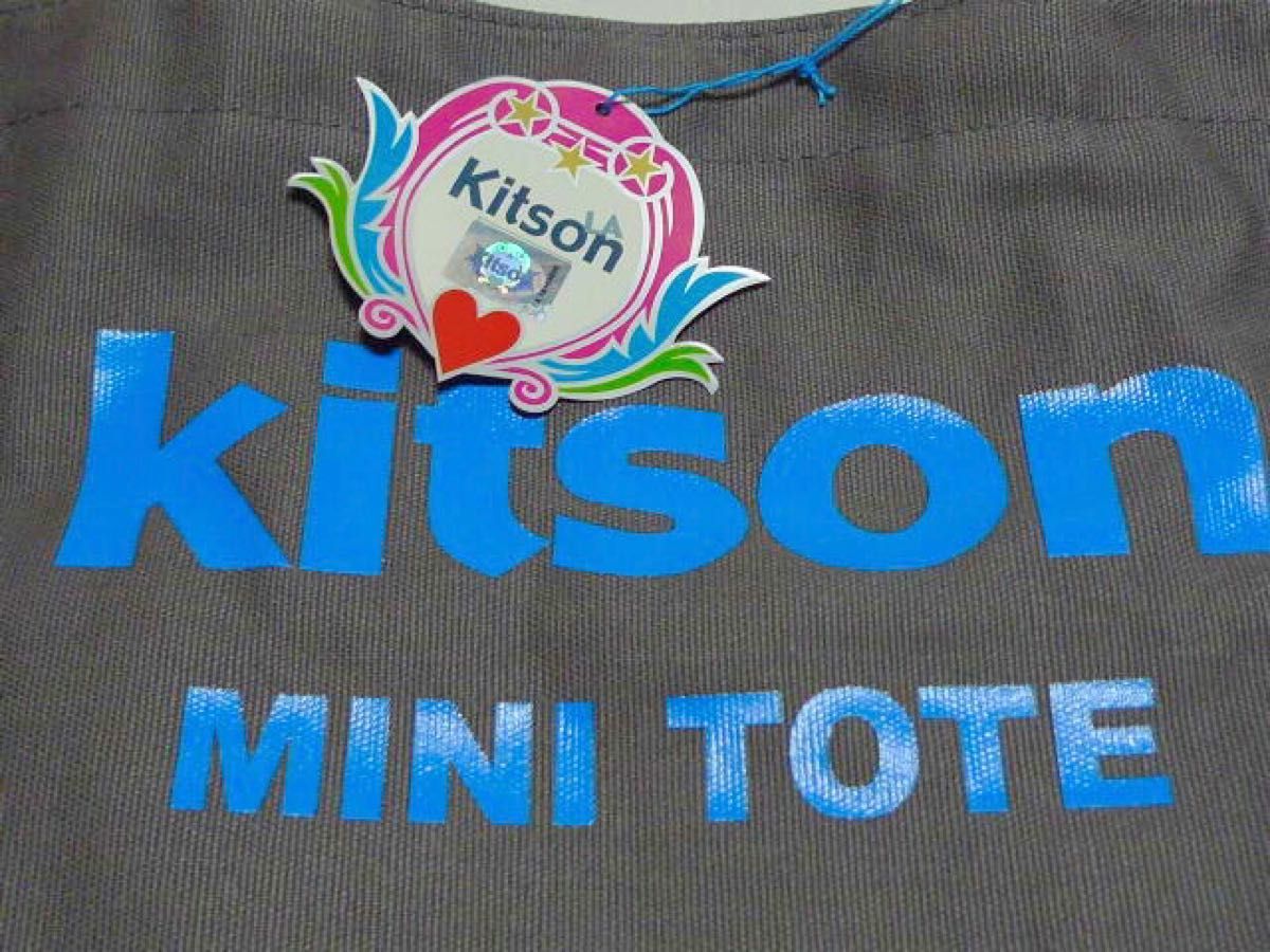 kitson キットソン ミニトートバッグ  ロゴ入り　Dark Grey