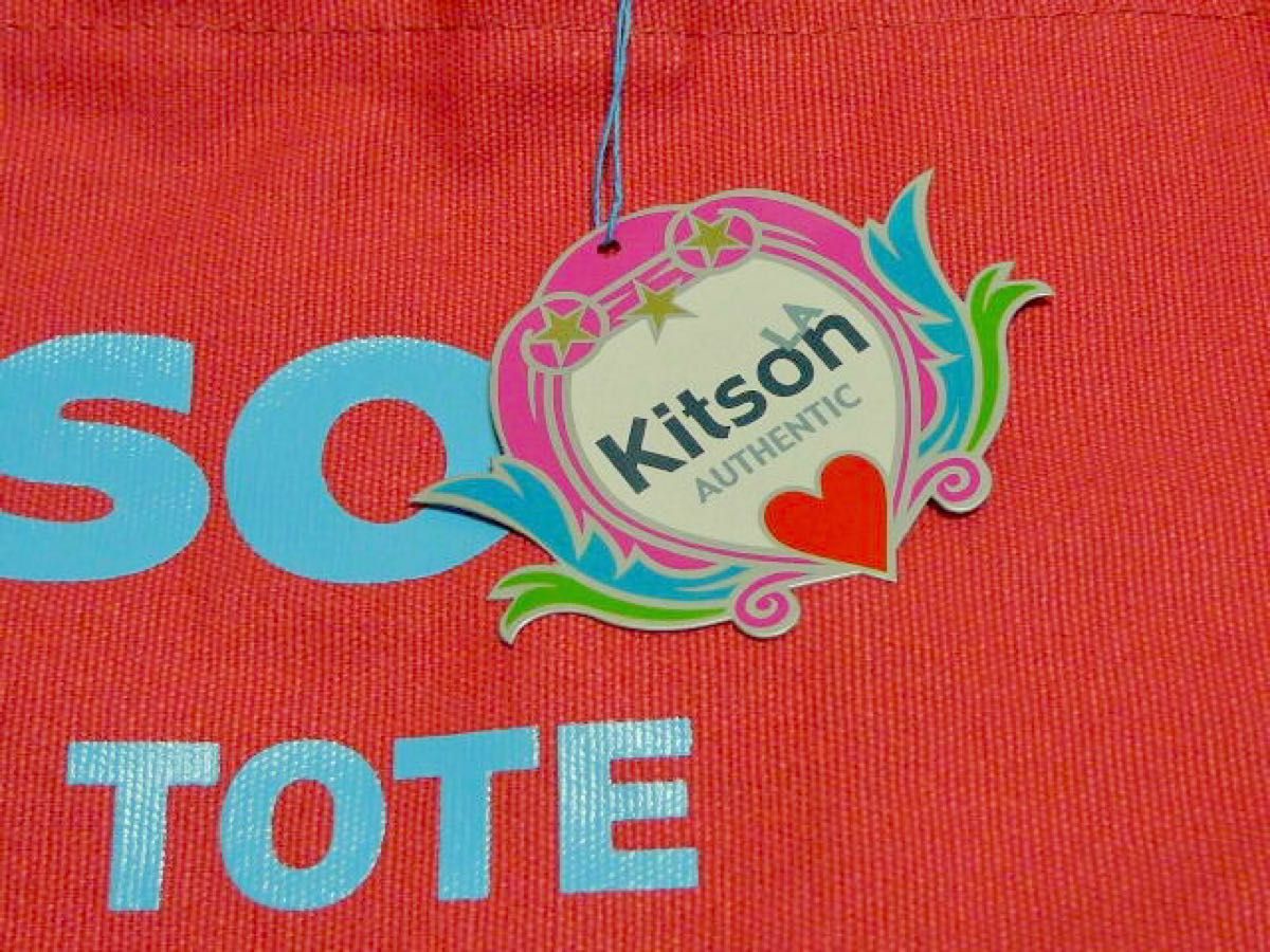 kitson キットソン ミニトートバッグ ロゴ入り オレンジ トートバッグ