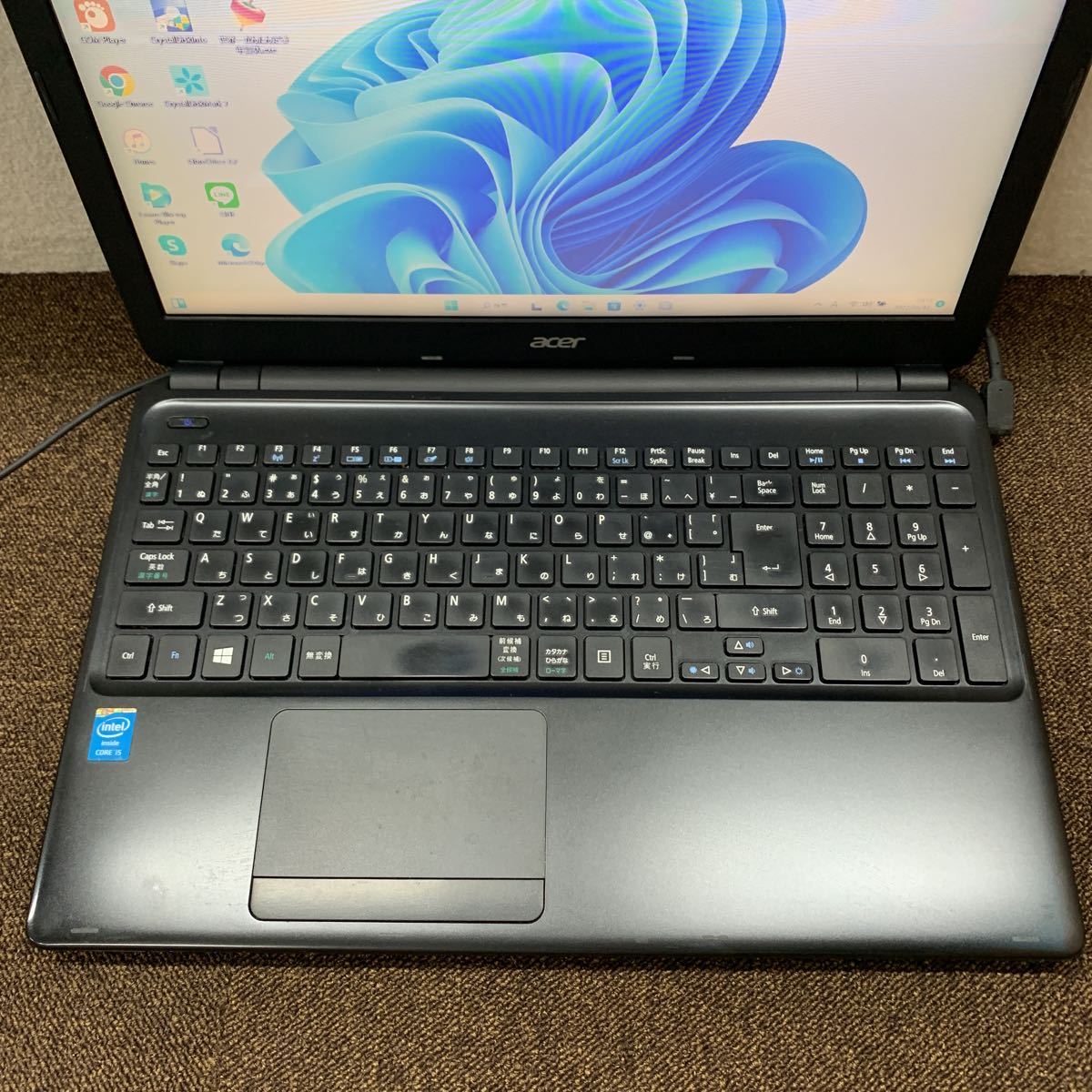 MY6-287 激安 最新OS Windows11Pro ノートPC acer Aspire E1-572 Core i5 4200U メモ4GB HDD320GB Webカメラ搭載 Bluetooth Office 中古品_キーテカリ有り