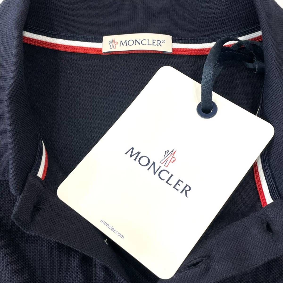 未使用 国内正規品 MONCLER モンクレール MAGLIA POLO MANICA CORTA マリア マニカ クルト ポロシャツ G10918A70300 84556 メンズMネイビー_画像4