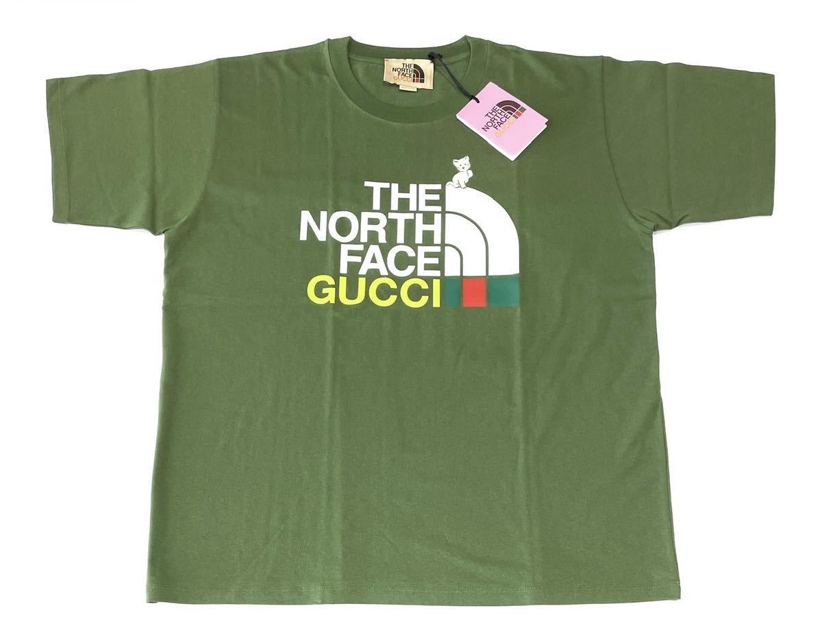 激安価格の XJDRD 616036 Tシャツ ロゴプリント グッチ×ノースフェイス FACE NORTH THE × GUCCI 国内正規品 未使用 メンズ カーキ グリーン サイズL 半袖シャツ 激安価格の XJDRD 616036 Tシャツ ロゴプリント グッチ×ノースフェイス FACE NORTH THE × GUCCI 国内正規品 未使用 メンズ カーキ グリーン サイズL 半袖シャツ