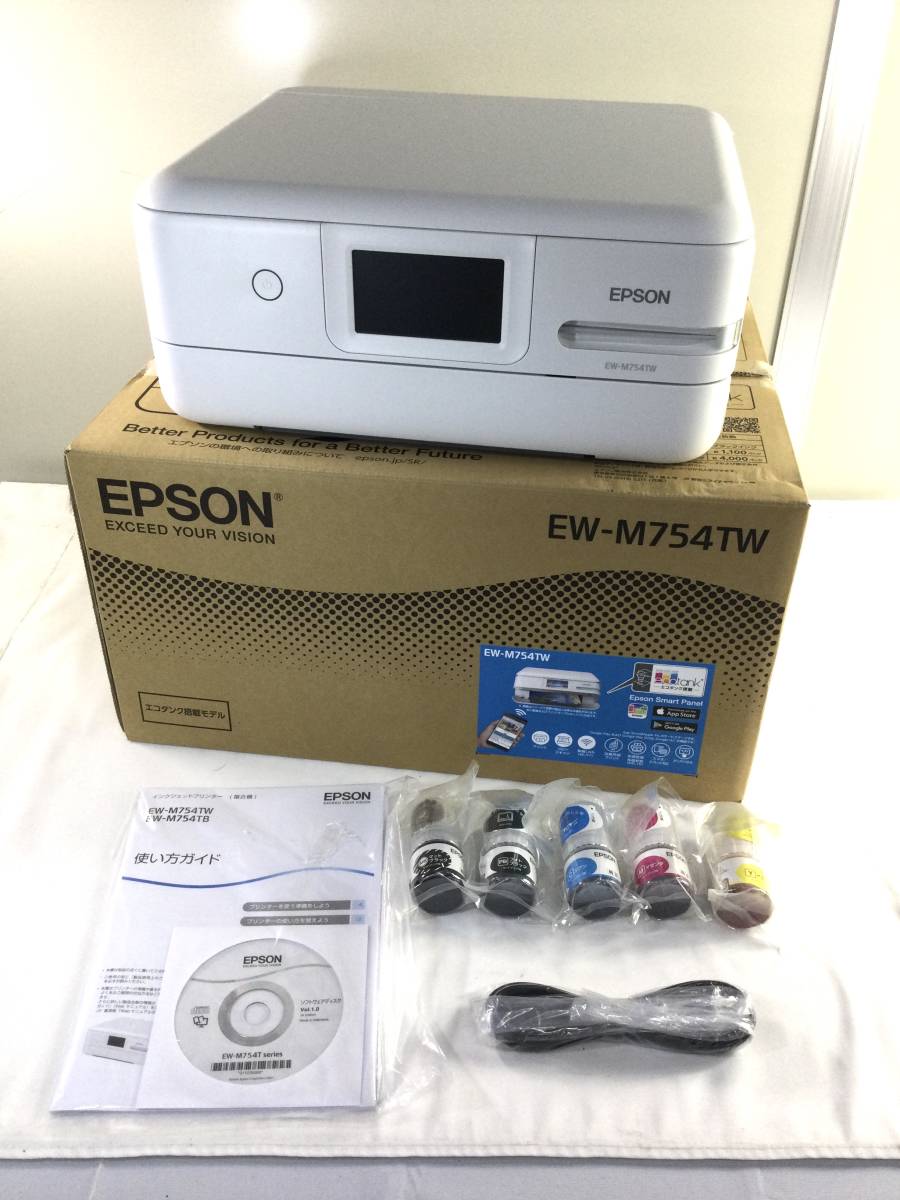 【22】2023.6.13.123 未使用品 エプソン EPSON EW-M754TW プリンタ ホワイト 2022年製