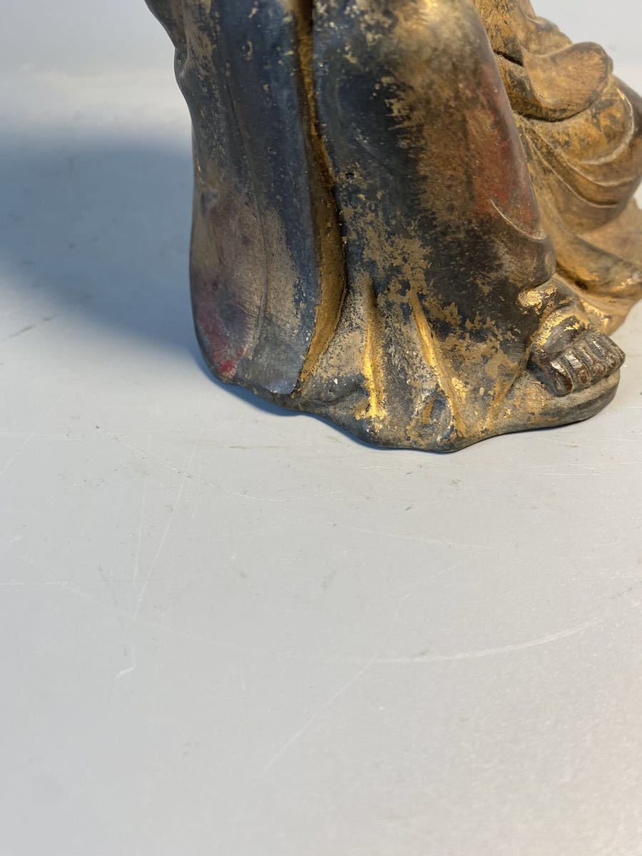 旧家蔵出 清朝期 寺院 仏教美術 仏像 古銅鍍金 置物 造像 古銅 青銅器