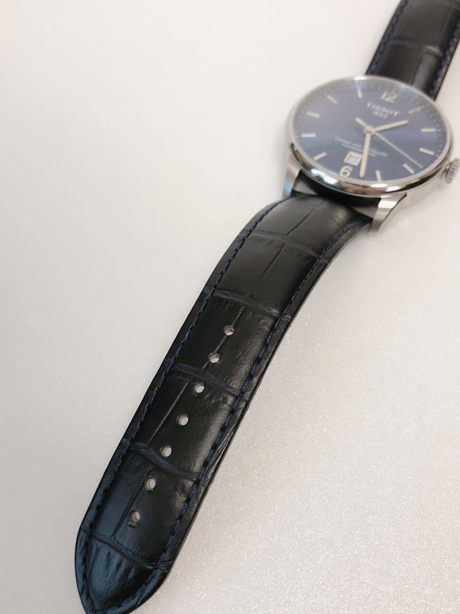 美品】TISSOT T099407 シュマン・デ・トゥレル 自動巻き ブルー