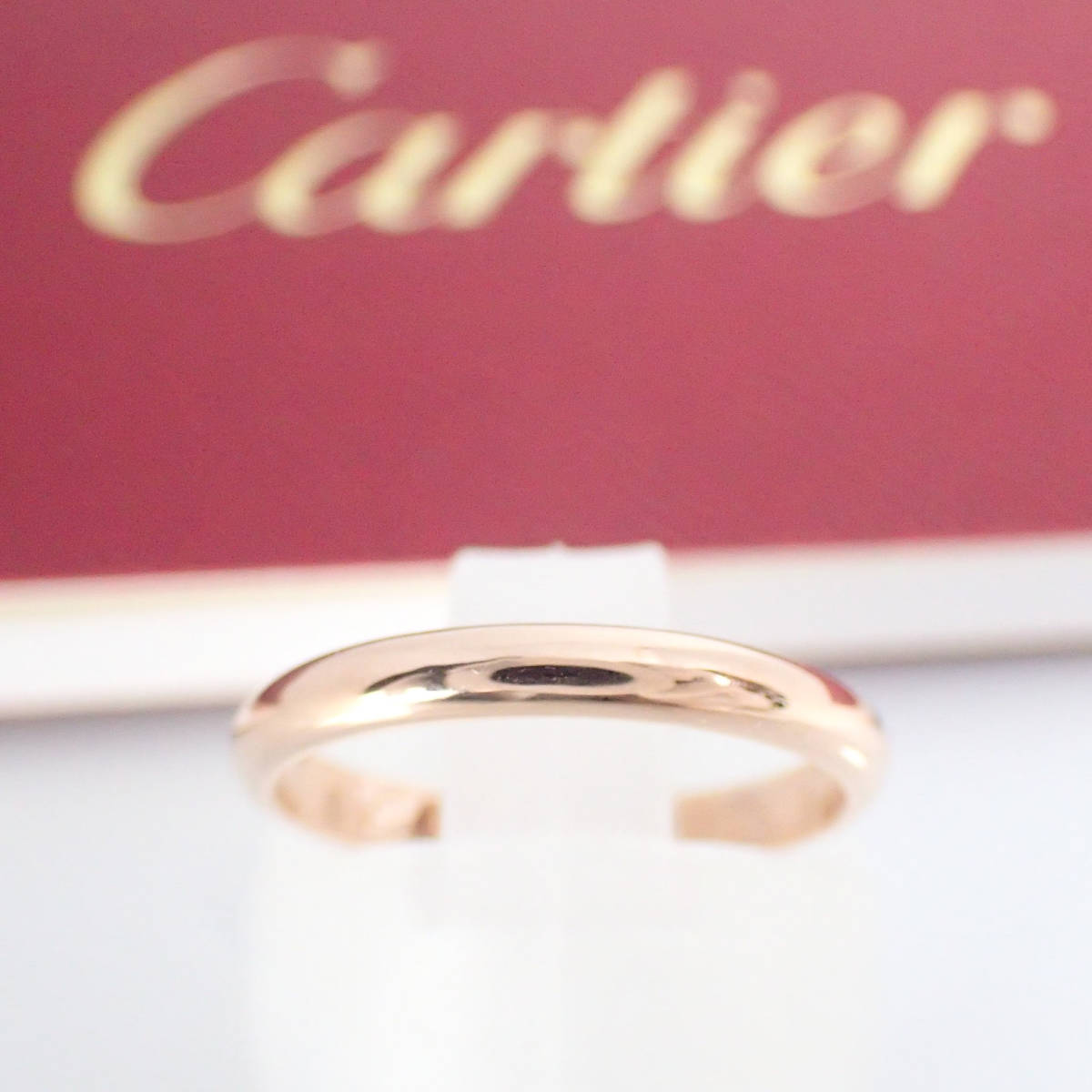 カルティエ Cartier K18PG バンド リング 50号 ケース ショッパー付き ピンクゴールド_画像2