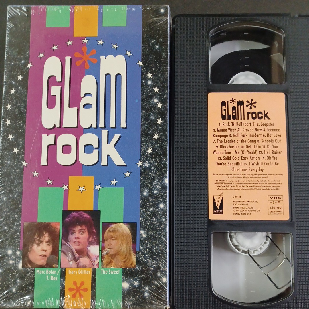 VHS_3] gram * lock Gary Ilitter T.REX The SWEET Alice Cooper VHS videotape *.. packet shipping 