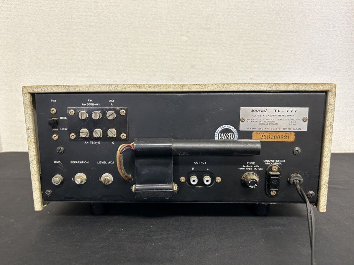 A1 SANSUI サンスイ TU-777 AM/FM ステレオチューナー 通電確認済み オーディオ機器 現状品 JChere雅虎拍卖代购 ♪Sansui AM FM STEREO TUNER TU-777♪