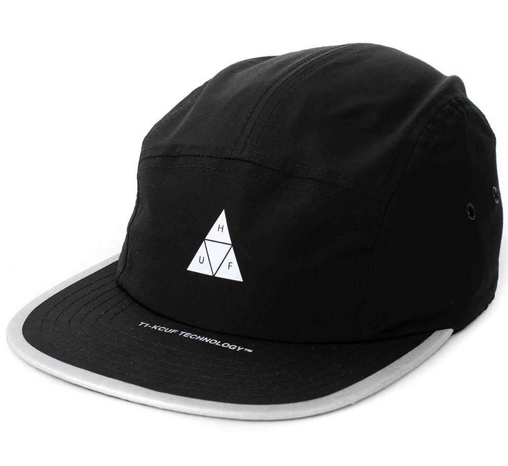 HUF Triple Triangle Flash Volley Hat Cap Black キャップの画像1