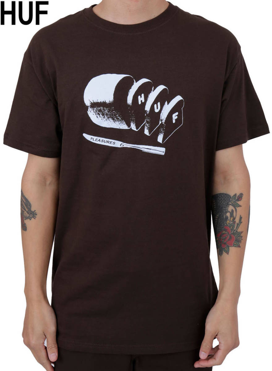 HUF X Pleasures Breaking Bread T-Shirt Brown M Tシャツ_画像1