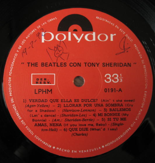 ベネズエラ盤ポスター付 The Beatles Featuring Tony Sheridan / In The Beginning (Circa 1960)_画像5