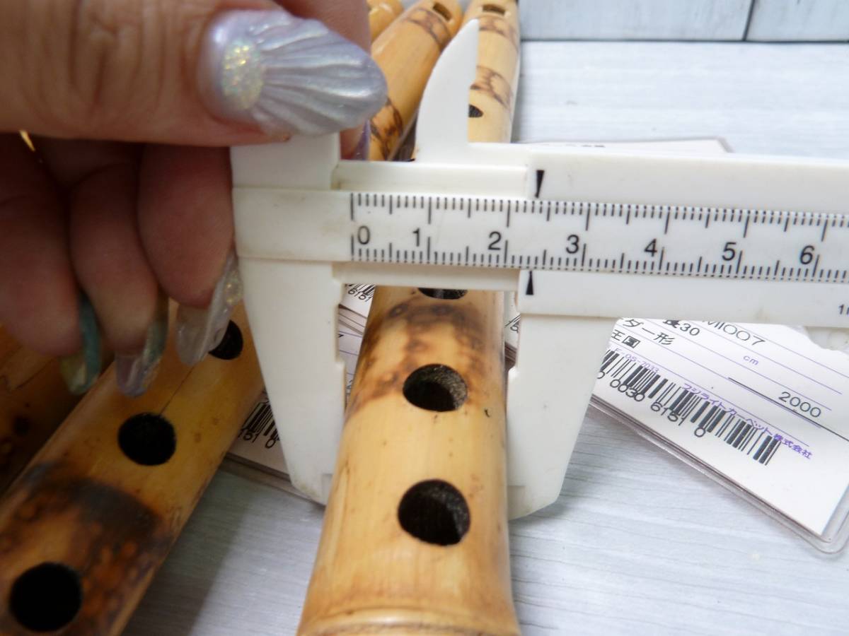 ＠モロッコ楽器⑬ フルート竹笛 リコーダー形 １０本セット 海外伝統楽器 縦笛 コレクション 竹工芸品_画像8