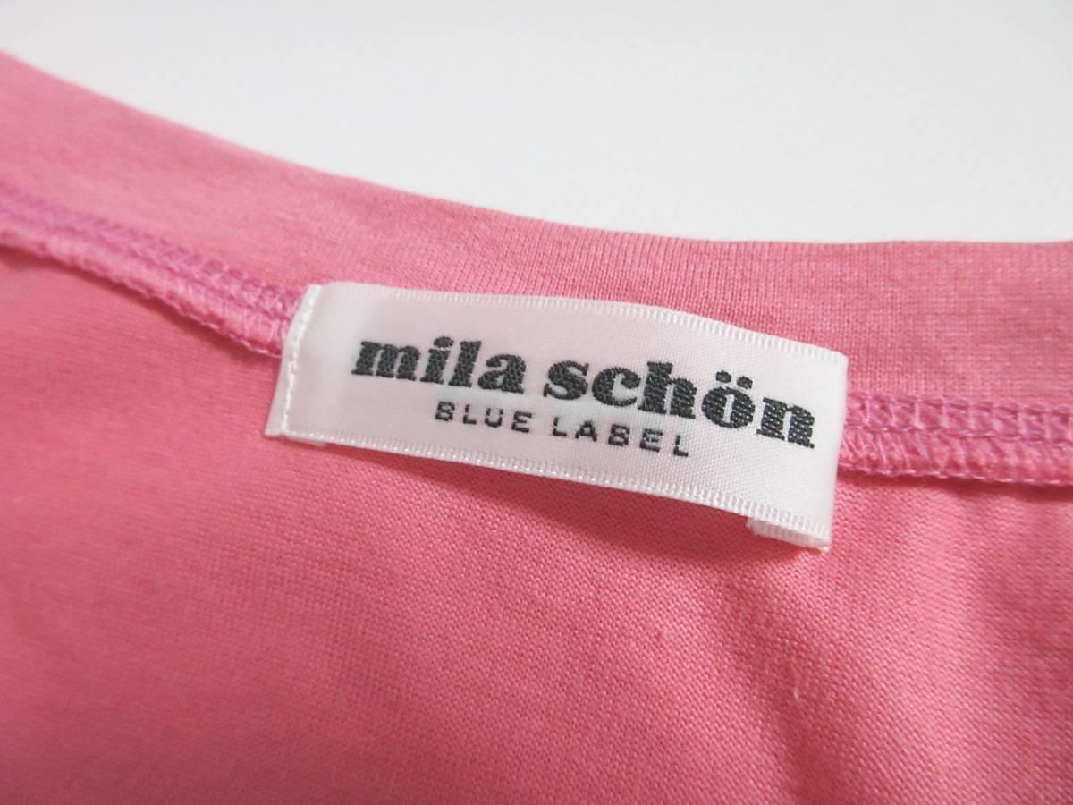 ミラショーン mila schon チュニック カットソー 半袖 ピンク 42 yg4058_画像5