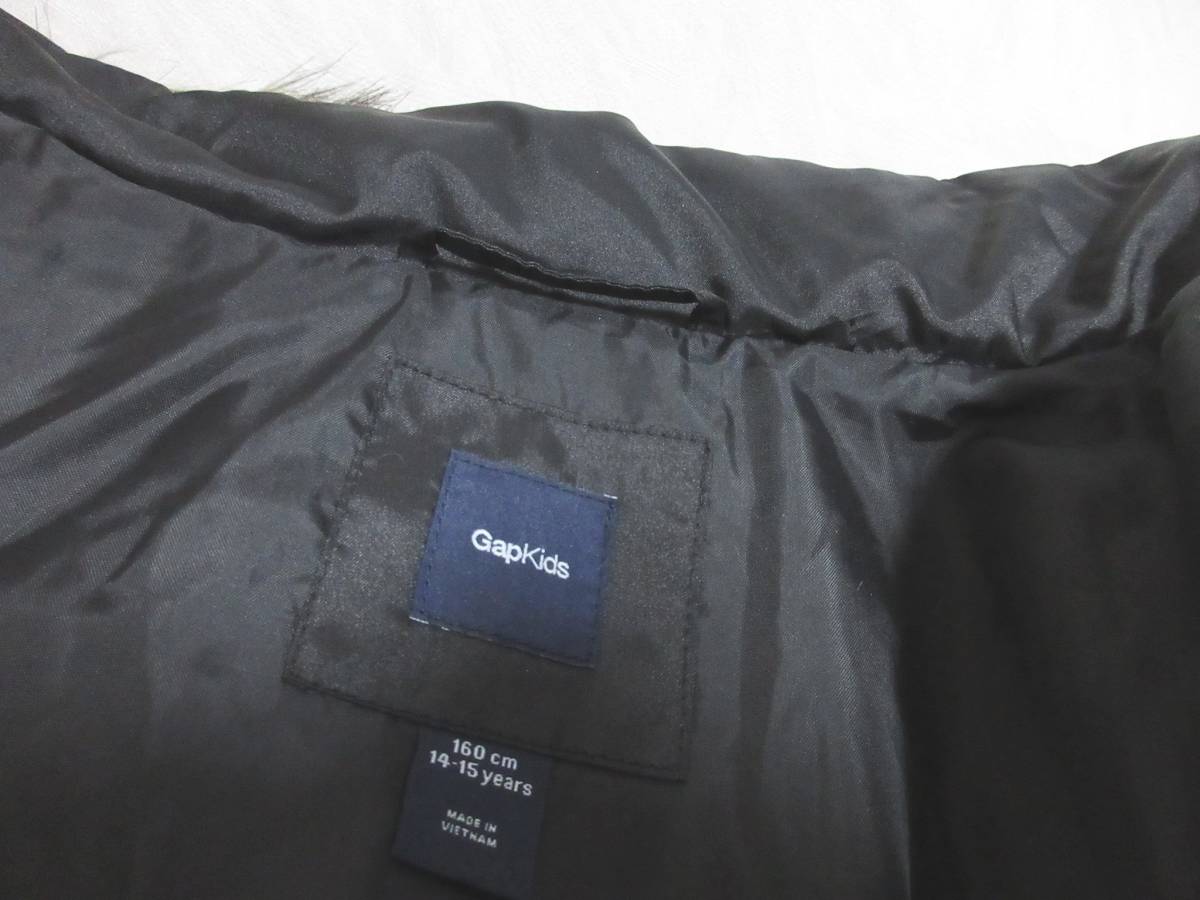 ギャップキッズ Gap Kids ダウンコート 黒 ブラック 160 kn984