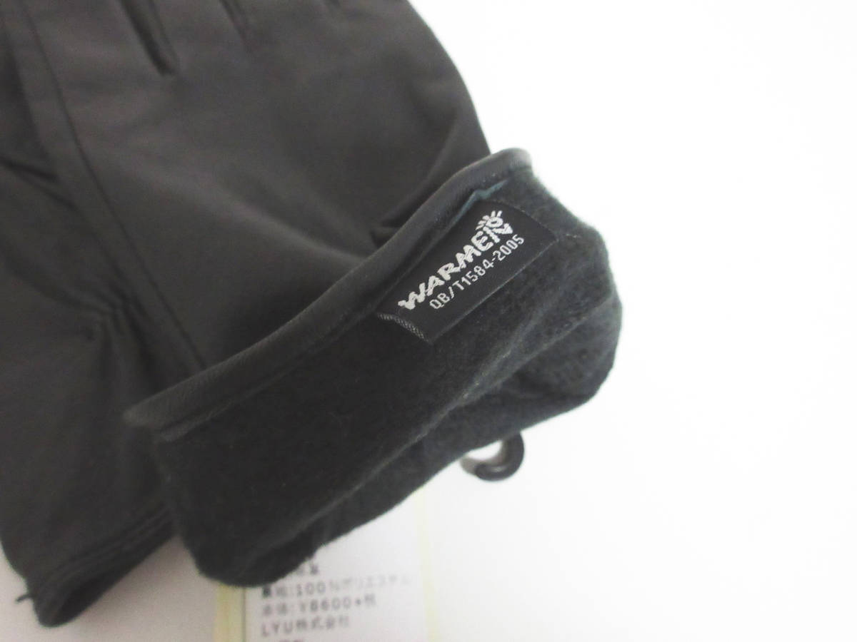 未使用品 WARMEN レザー 手袋 グローブ 黒 ブラック レディース M yg4094_画像4