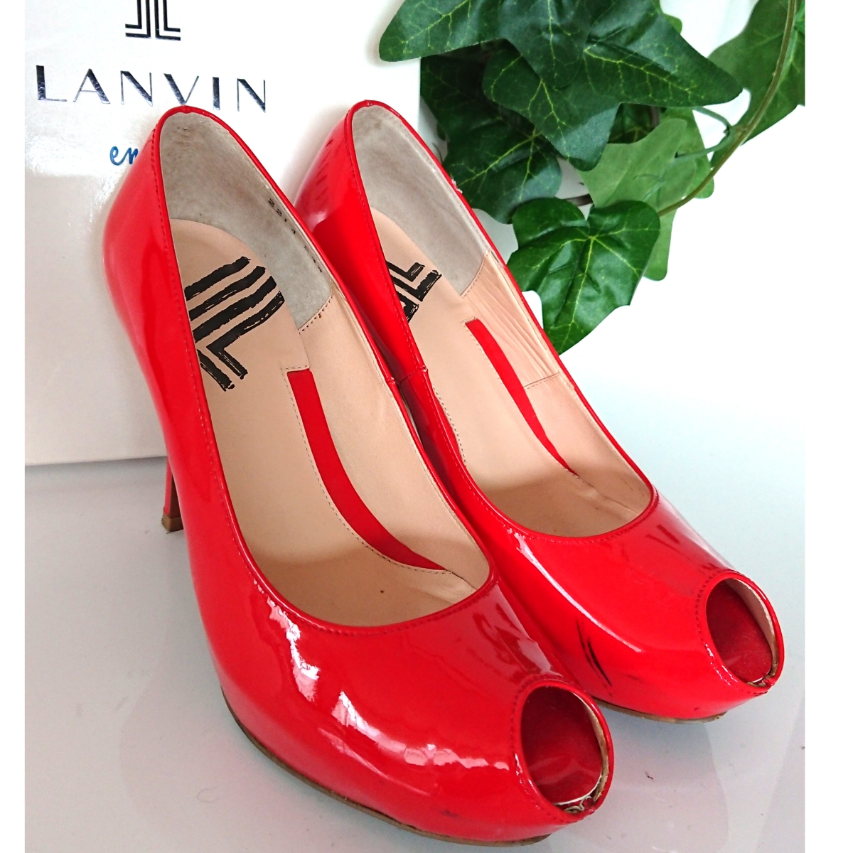 超美品】LANVIN（ランバン） 本革パンプス レッド 希少カラー-