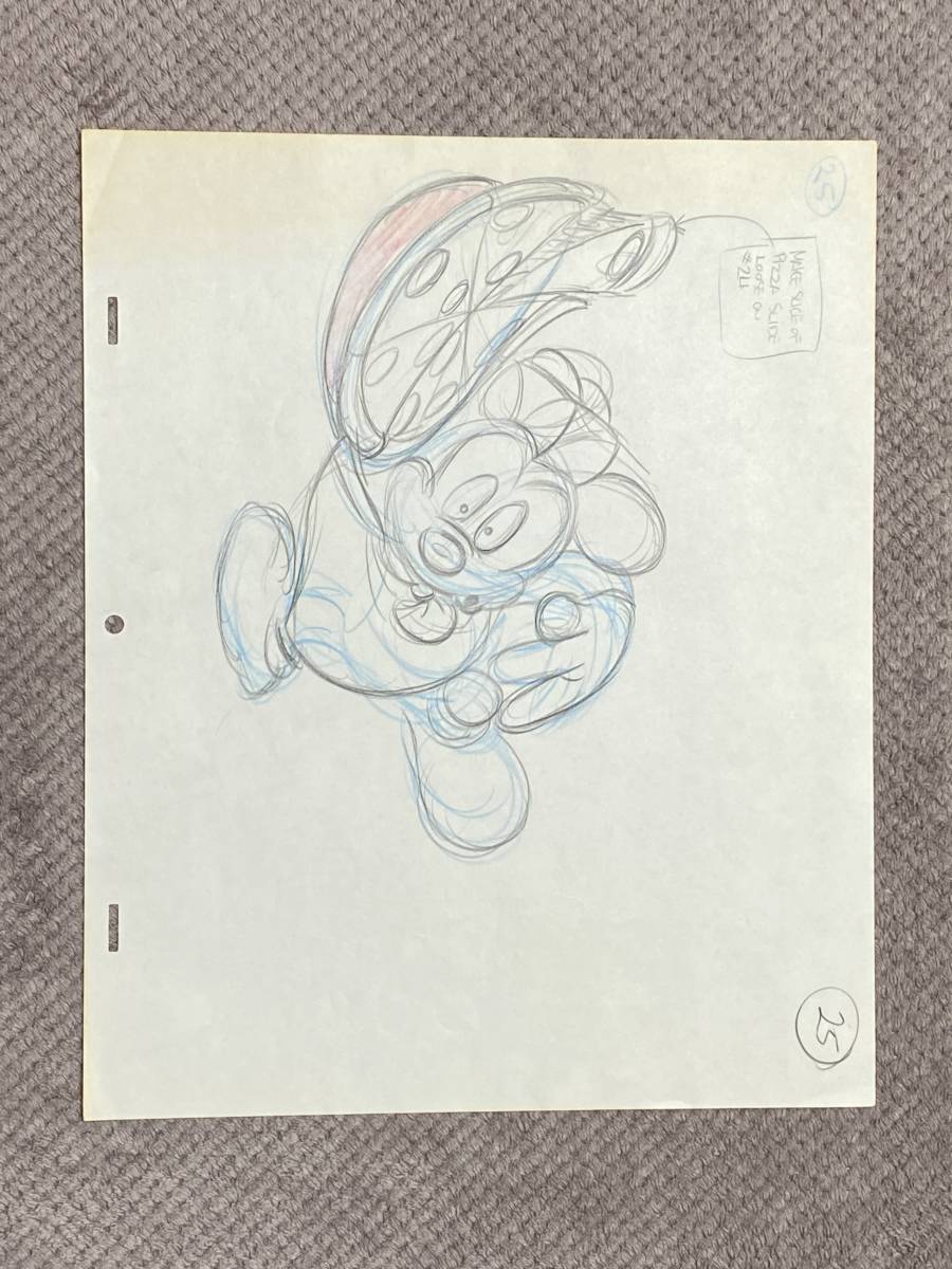 D Disney ディズニー ミッキー Mickey Mouse セル画 原画 指示画 D Disney ディズニー ミッキー Mickey Mouse セル画 原画 指示画