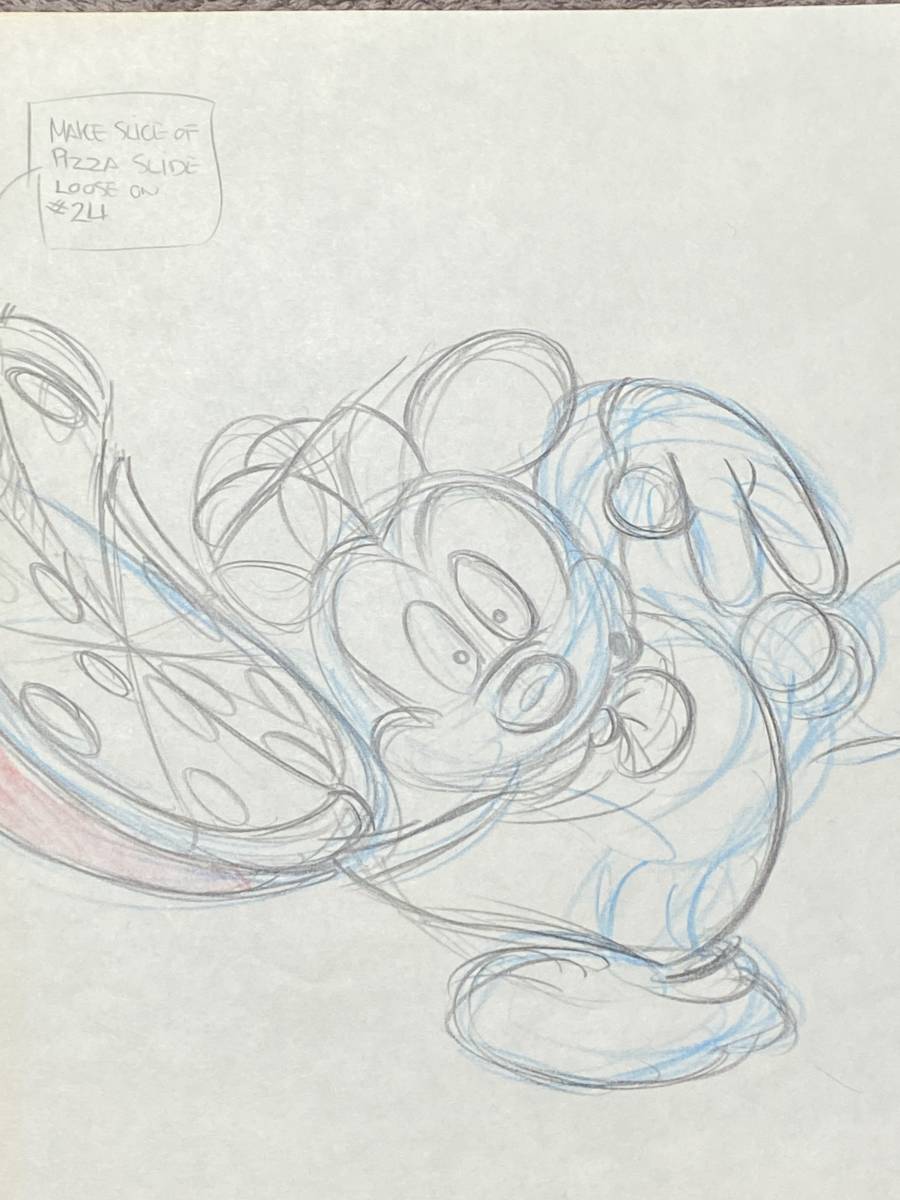 D Disney ディズニー ミッキー Mickey Mouse セル画 原画 指示画 D Disney ディズニー ミッキー Mickey Mouse セル画 原画 指示画