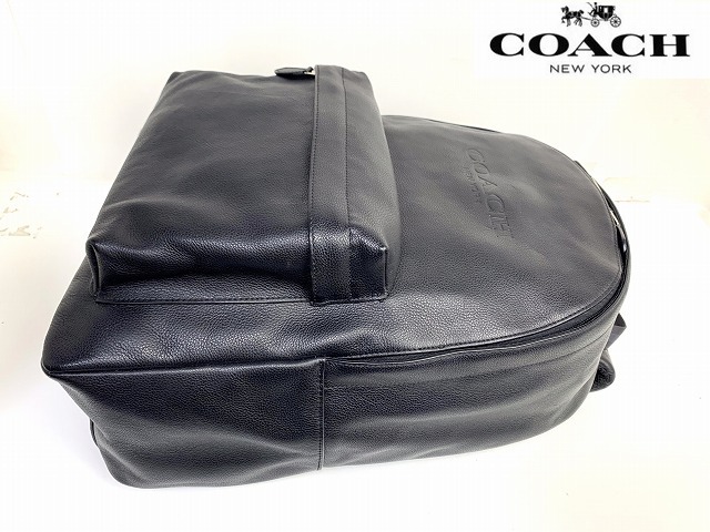 極美品★送料無料★ コーチ メンズ COACH チャールズ スポーツ カーフ レザー バックパック リュック ブラック