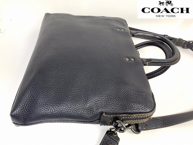 美品★送料無料★入手難 コーチ メンズ COACH レザー ローグ スリム 2Way ビジネスバッグ ブリーフ ショルダー 68273 ブラック_画像7