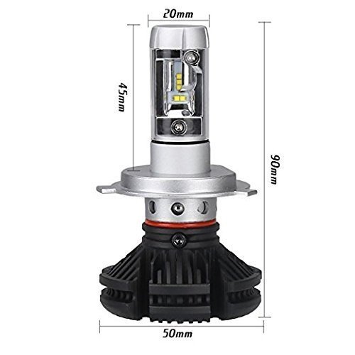 LEDヘッドライト バイク H4 DC12V/24V 6000ルーメン 6500K ホワイト ファンレス 単品 1本 1年保証_画像5